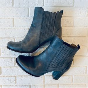 Ecco Blue Heeled Boots size 8